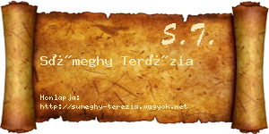 Sümeghy Terézia névjegykártya